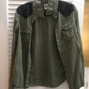 H&M military style chambray